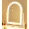 Gvnkvn Curved Makeup Vanity Mirror with Lights 17.2" Large LED