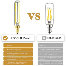Leools LED Bulb Dimmable 6W Equal 4000k Neutral White T6 E12 Candelabra Bulb 60 watt for Chandeliers,Ceiling Fan,Pendant,Wall sconces AC120V 600LM e12 Light Bulb 6Pack