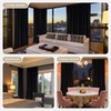 Joydeco Black 100% Blackout Curtains 108 Inch 2 Panels, Luxury