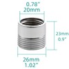 Tecmolog Brass Garden Hose Adapter G1/2 Female to 3/4 Male