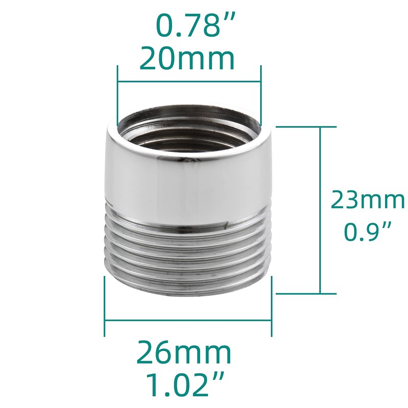 Tecmolog Brass Garden Hose Adapter G1/2 Female to 3/4 Male