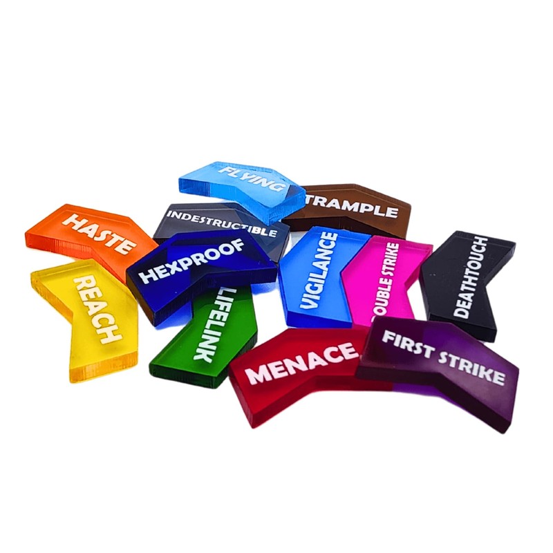 Futhark 72 Color Coded MTG Keyword Counters for Magic The