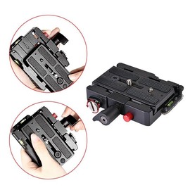 KH-6251 Rapid Connect Adapter Plate with Sliding Quick Release Plate and Spirit Level Adapted to Manfrotto quick release plate clamp seat 500 577 701 head