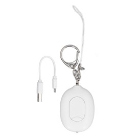 Personal Security Alarm Flashing 130dB Portable Self Defense Keychain for Women Outdoor Travel White