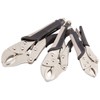 3 Pc Curved Jaw Locking Pliers Set