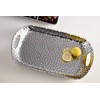 Pampa Bay Millenium Titanium-Plated Porcelain Rectangular Tray with Handles, 19