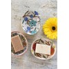 Soap Dish Summer with Floral Patterns in Pastel Oval Ceramic