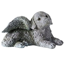 Michael Carr Designs Stone Guardian Goldie Puppy Outdoor Puppy Dog Figurine for Gardens, patios and lawns (80113)