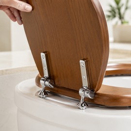 Universal Zinc Alloy Toilet Seat Hinge Replacement Set with Adjustable Fittings