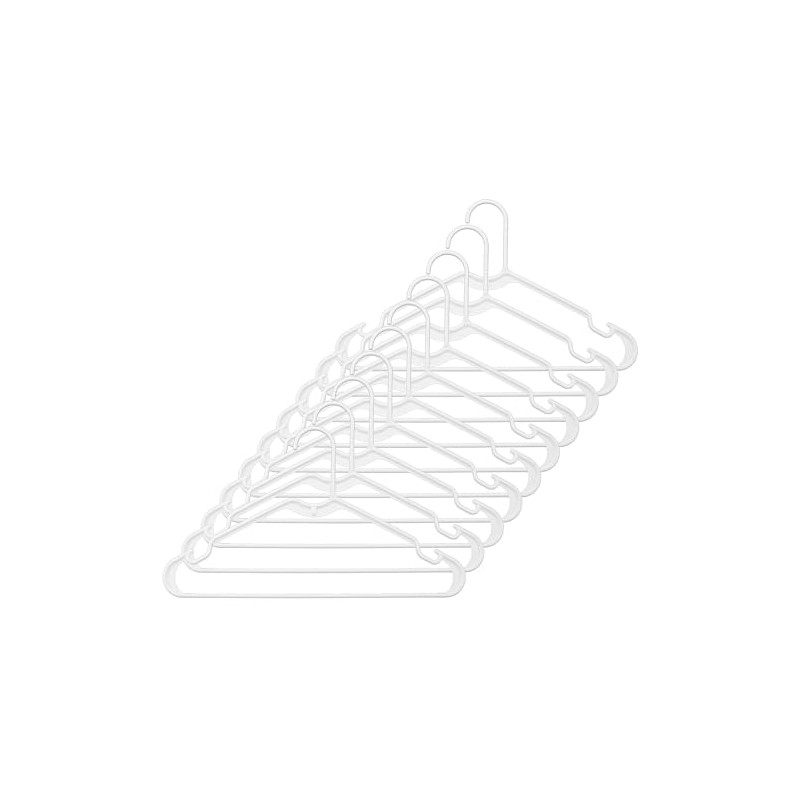 Whitmor Hanger Plastic WHTE 10PK