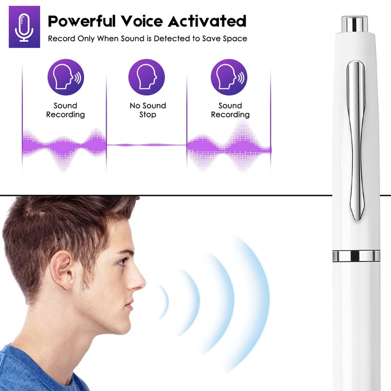 AUTENS 32GB Digital Voice Recorder Pen Portable Voice Activated Recorder