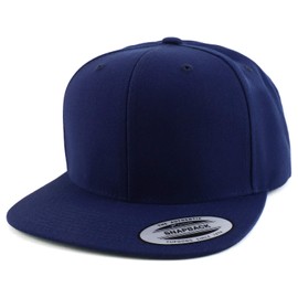 Trendy Apparel Shop Flexfit - Gorra de Gran tamaño XXL estructurada en Blanco, Azul Marino/Flor y Brillo, XX-Large