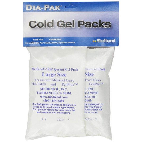 Medicool Dia-Pak Refrigerant Gel Packs Freeze Solid Cooling Gel | GEL8OZ