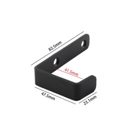 GIVIHGETI Pack of 2 Heavy Duty Wall Hooks for Screwing J-Shape Garage Hooks, Black Universal Hooks, Mounting Hooks, Wall Mount, Coat Hooks for Hanging for Garage, Ladder Hooks, Workshop Hooks