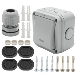 Newnessai Waterproof Wall Push Button Release Switch, Replacement for Doorbell System Automatic Door System Commercial Places