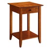 Convenience Concepts American Heritage End Table with Drawer and Shelf,