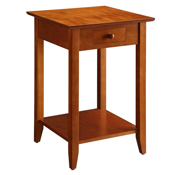 Convenience Concepts American Heritage End Table with Drawer and Shelf,