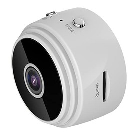 1080P Video Camera, Infrared Night Vision Camera with 150° Wide Angle, Wireless WiFi Home Surveillance Camera, Support for Intelligent Motion Detection, for Children, White