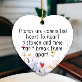 Long Distance Best Friend Ornaments Birthday Gift for Women Friendship Ornament Bestie Graduation Wedding Gift for Friends Female Farewell Gifts for Friend Moving Away Goodbye Gift for Girl Bestfriend