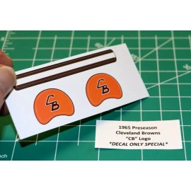 1965 Preseason Cleveland Browns DIECUT Football Gumball Helmets DECAL SHEET ONLY