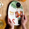 Vietri Nutcrackers Small Oval Platter, Earthenware Steak Salad Dessert Seafood