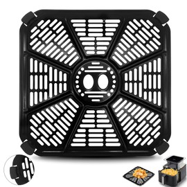 GXF Air Fryer Accessories for Green pan RICARDO Air Fryer, 9''×9'' Steel Air Fryer Tray Grill Pan Grill Plate Crisper Plate Replacement Parts Rack