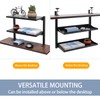 HIOFCSIR Clamp-On 2-Tier Desk Shelf Unit, Height Adjustable Under and
