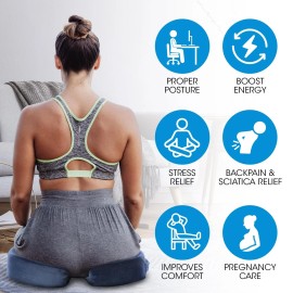 OFFICEGYM Orthopedic Coccyx Seat Cushion: Premium Coccyx Pillow Memory Foam Travel Seat...