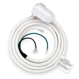 Baomain 7.5Ft LCDI AC Power Cord 240V 10A 2400W, NEMA 6-15P Plug, UL Listed White