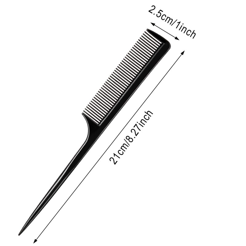 Boao 12 Pack Rat Tail Comb Styling Plastic Anti Static