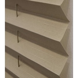 BALCOR RV Pleated Shades - RV Blinds for Camper, Motorhome & Travel Trailer (50" W x 38" L) - Cappuccino Color Solar Privacy Shades