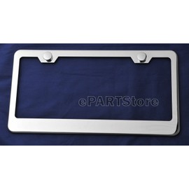 LFPartS Plain Polished Stainless Steel License Plate Frame Mirror Finish New
