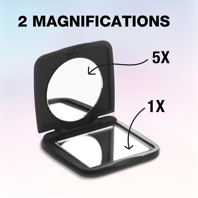 Conair Pocket Mirror for Women or Men, Small Compact Mirror
