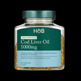 Holland & Barrett Cod Liver Oil 500mg 30 Capsules