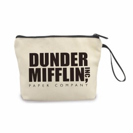 The Office Merchandise Makeup Bag with Zipper and Handle, The Office Merch Canvas Cosmetic Bag, Funny The Office Gifts Bags for Sister, Women and The Office TV Show Fans, Classic Logo
