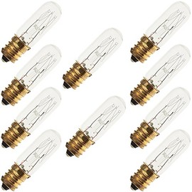 Industrial Performance 15T4.5/C-L 130V (1 7/8"), 15 Watt, T4.5, Candelabra Screw (E12) Base Tubular Light Bulb (10 Bulbs)