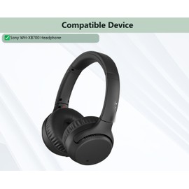 XRHTONG Prime Replacement Earpads Compatible with Sony WH-XB700 WH XB700 Headphone Ear Pads Cushion(Protein Leather/Memory Foam)