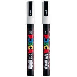 三菱鉛筆 Point Ska PC – 3 m. 1 Fine Point White "2 Set"