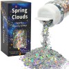 s 1box White 2oz Sparkly Holographic Silver Chunky Glitter for