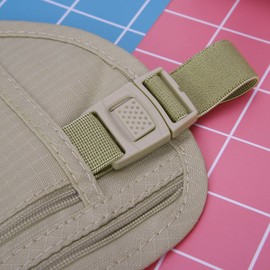 SimpleLife Travel Pouch Hidden Wallet Passport Money Waist Belt Bag Slim Secret Security