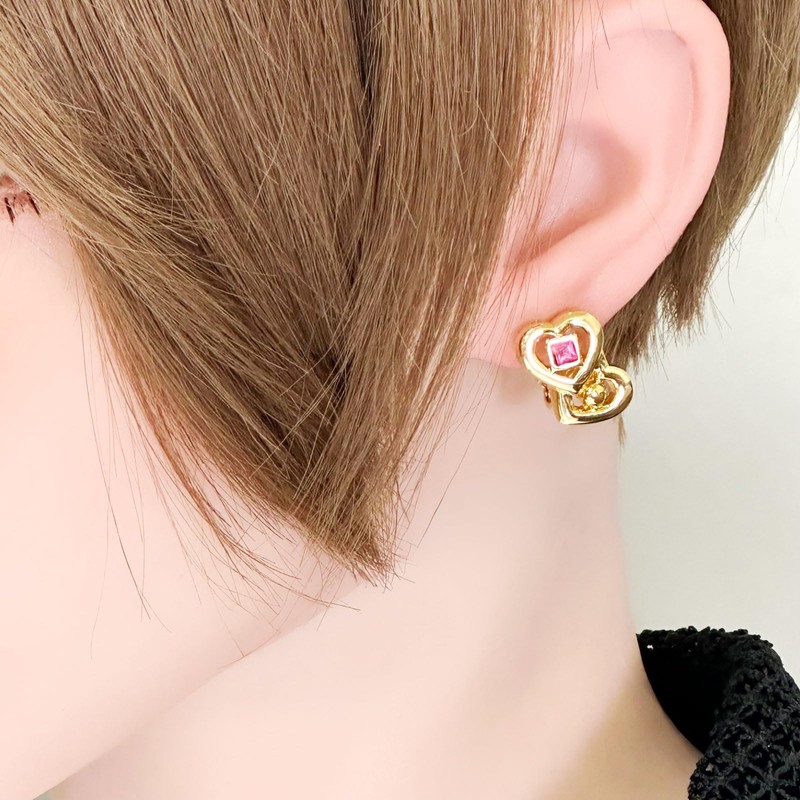 Rapport Selection Keyes Vintage Earrings, Made in Canada, 22KGP Double