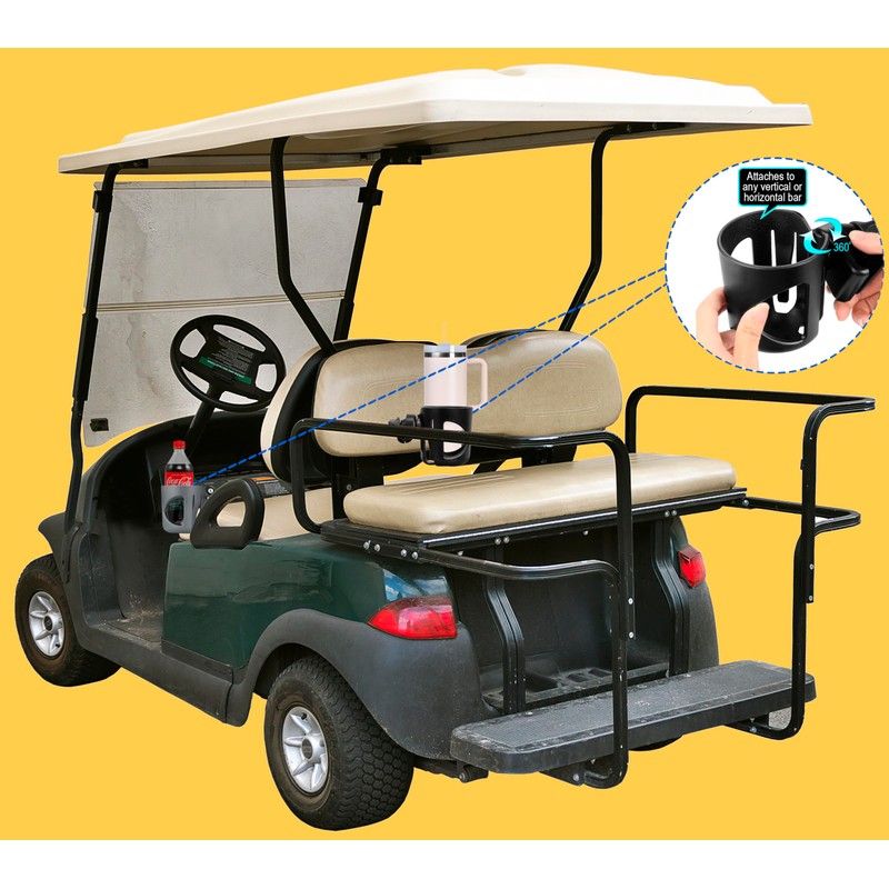 New Golf Cart Cup Holder Compatible with EZGO/Club Car/Yamaha &