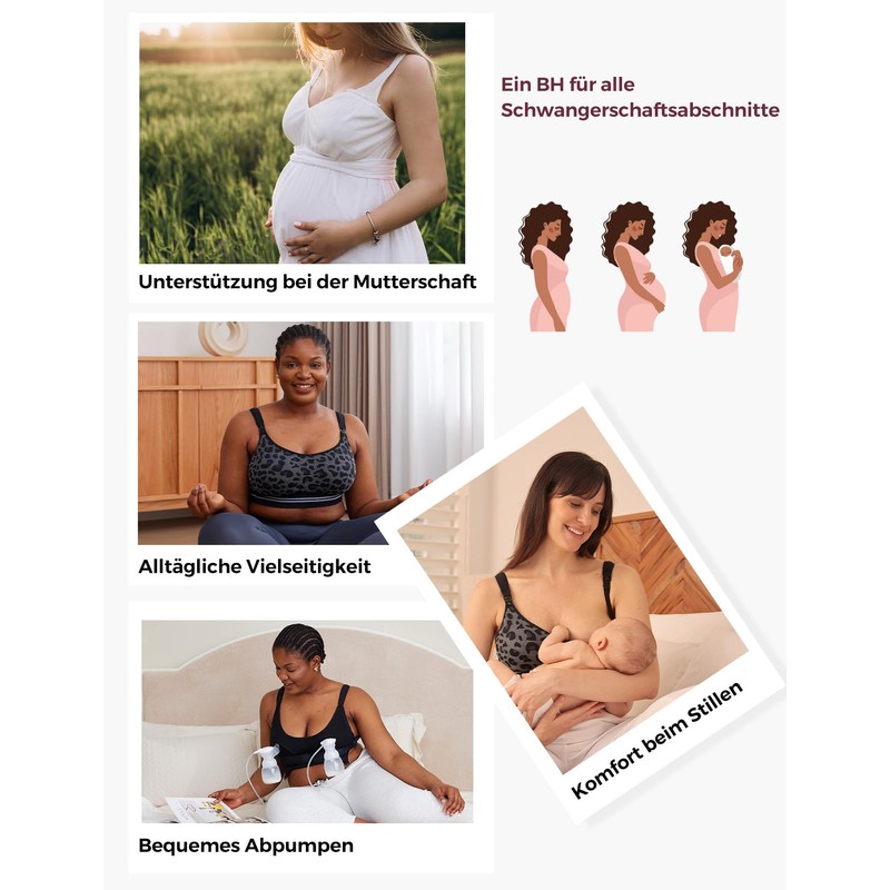 momcozy Seamless 4-in-1 Nursing Bra for Hands-Free Pumping, CozyFitClasp Pumping