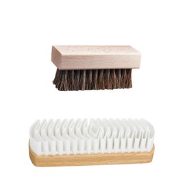EDNEY Set of 2 Suede Cleaning Brush Eraser Shoe Cleaner Brush Crepe Brush Polish Brush Kit Leather Stain Remover for Boots, Suede, Shoes & Bag, White, Brown