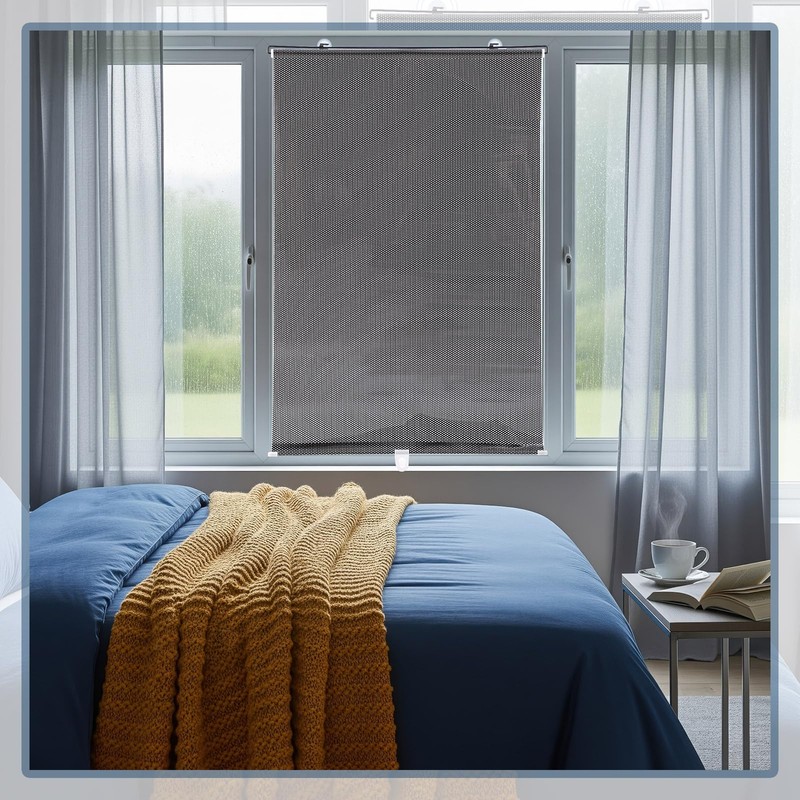 Maasechs 6 Pcs Roller Blackout Window Shades with Suction Cups