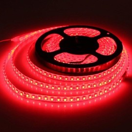 Neon Pop Made in London I Lumos LED Strip Light 9.6W/m, 16ft/5M 2835 SMD 600 LEDs 12V Flexible Cuttable IP65 Waterproof LED Tape for Bedroom Kitchen Cabinet Wardrobe TV (No Power Supply/Plug) (Red)