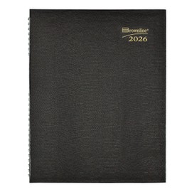 Brownline® 2026 CoilPro™ Monthly Planner, 14 Months, December 2025 to January 2027, Twin-Wire Binding, 11" x 8.5", Black (CB1262C.BLK-26)