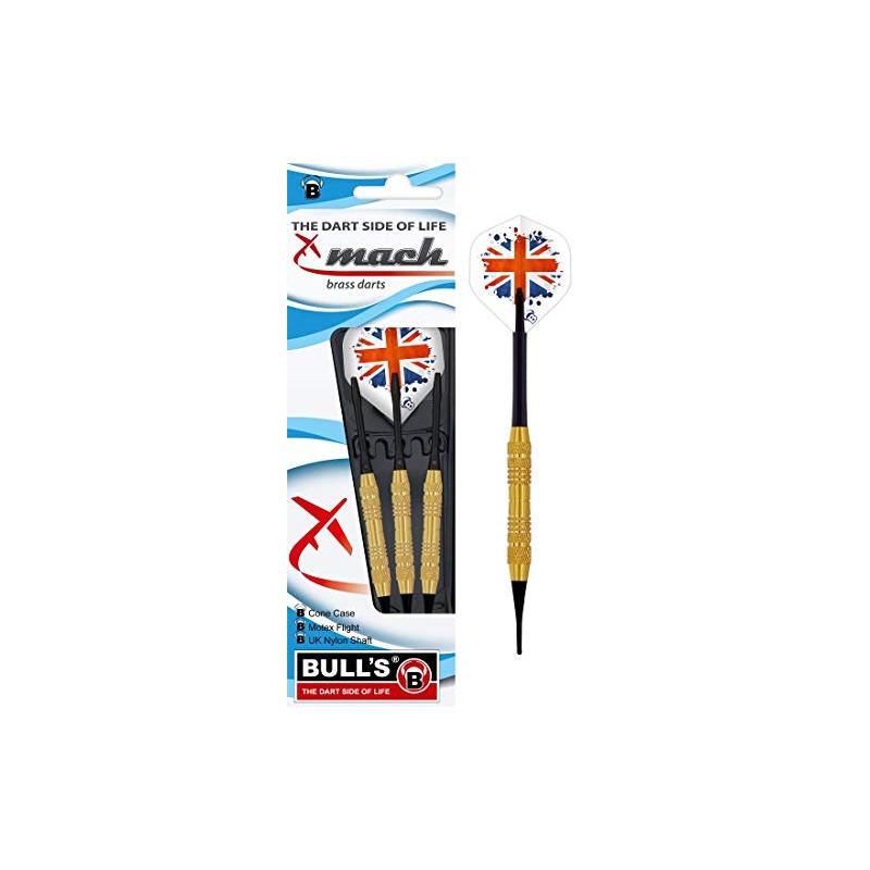 Bull´s 16048 BULL'S Mach Soft Dart 18g, Gold