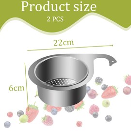 2 Pcs Stainless Steel Swan Sink Strainer Basket,Stainless Steel Draining Basket Corner Sink Strainer Sink Food Drain Basket Filter Multifunctional Sink Drainer Basket for Kitchen