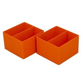 Ridgid 2.0 Pro Gear 4 Drawer Tool Organizer Box Compatible Small Nesting Bins - Orange - Width